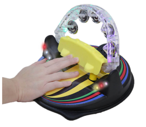 Lighted Musical Tambourine Lit Up By Interaction with User