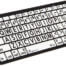 LargePrint Black on White - Bluetooth Mini Keyboard